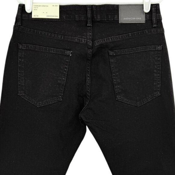 American Rag Men's Comfort Stretch Slim Fit Black Denim Jeans Size 30x32 NWT - Picture 4 of 11